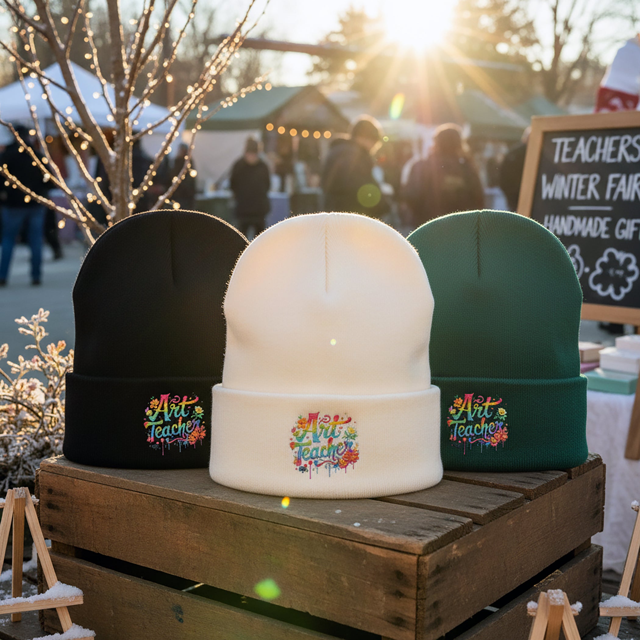 Art Teacher | Warm Embroidered Unisex Art Beanie