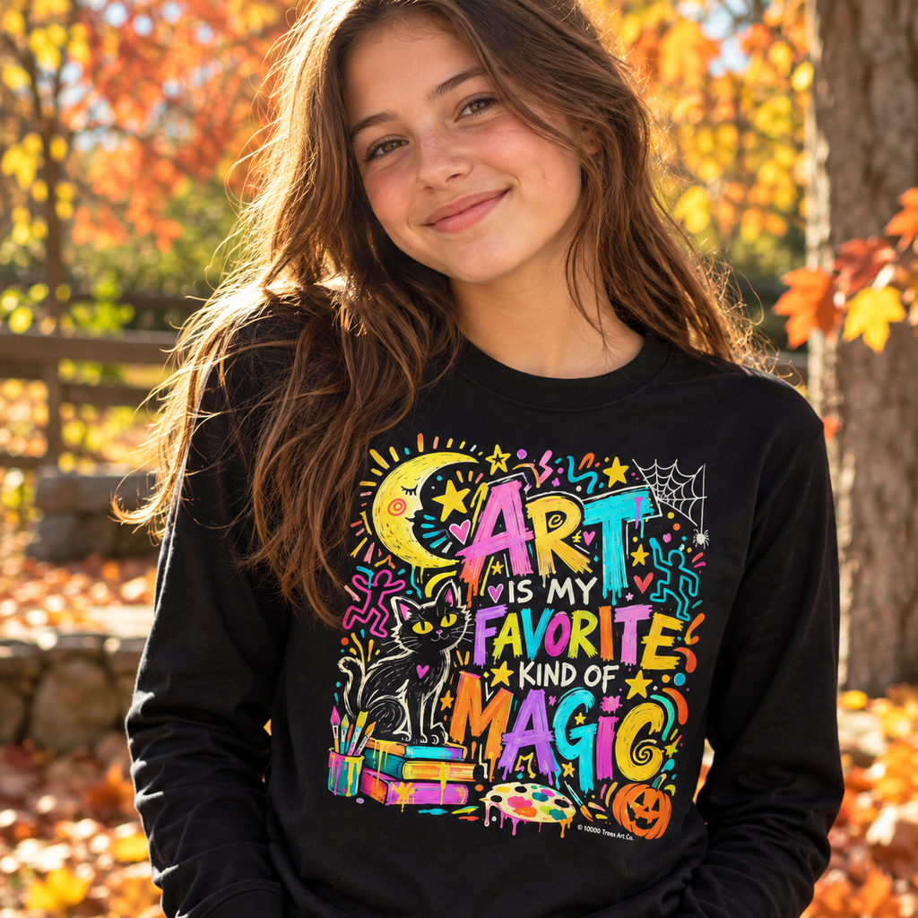 Art Is My Favorite Kind of Magic | Halloween Youth Long Sleeve T-Shirt