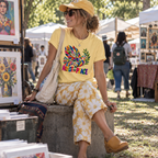 Artist for Peace | Colorful Dove Heavyweight T-Shirt | Unisex Art Tee
