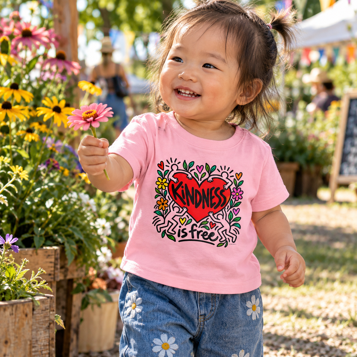 Kindness is Free | Art-inspired Kindness Baby Tee