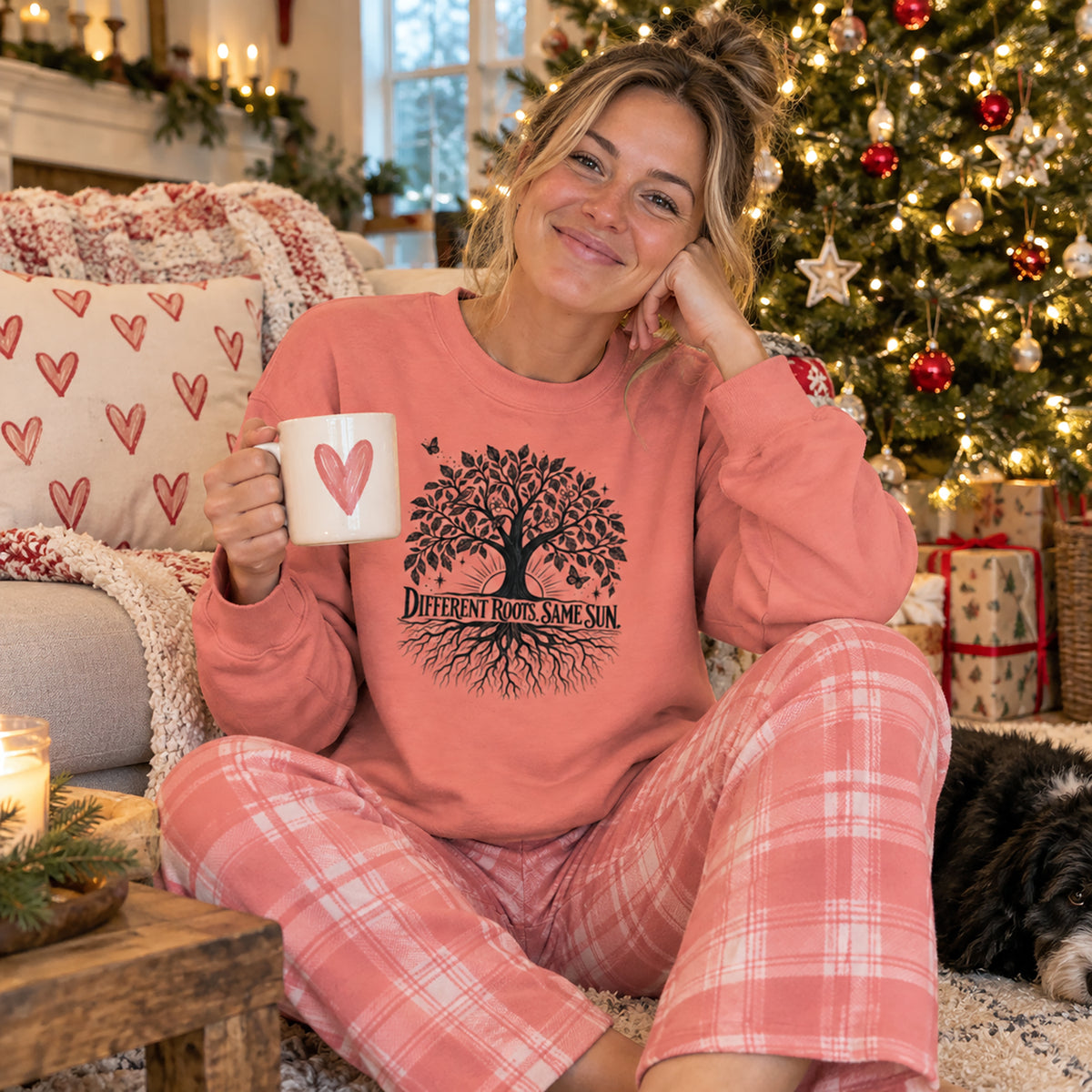 Different Roots, Same Sun | Kindness & Inclusion Unisex Premium Sweatshirt 'Tree of Life'
