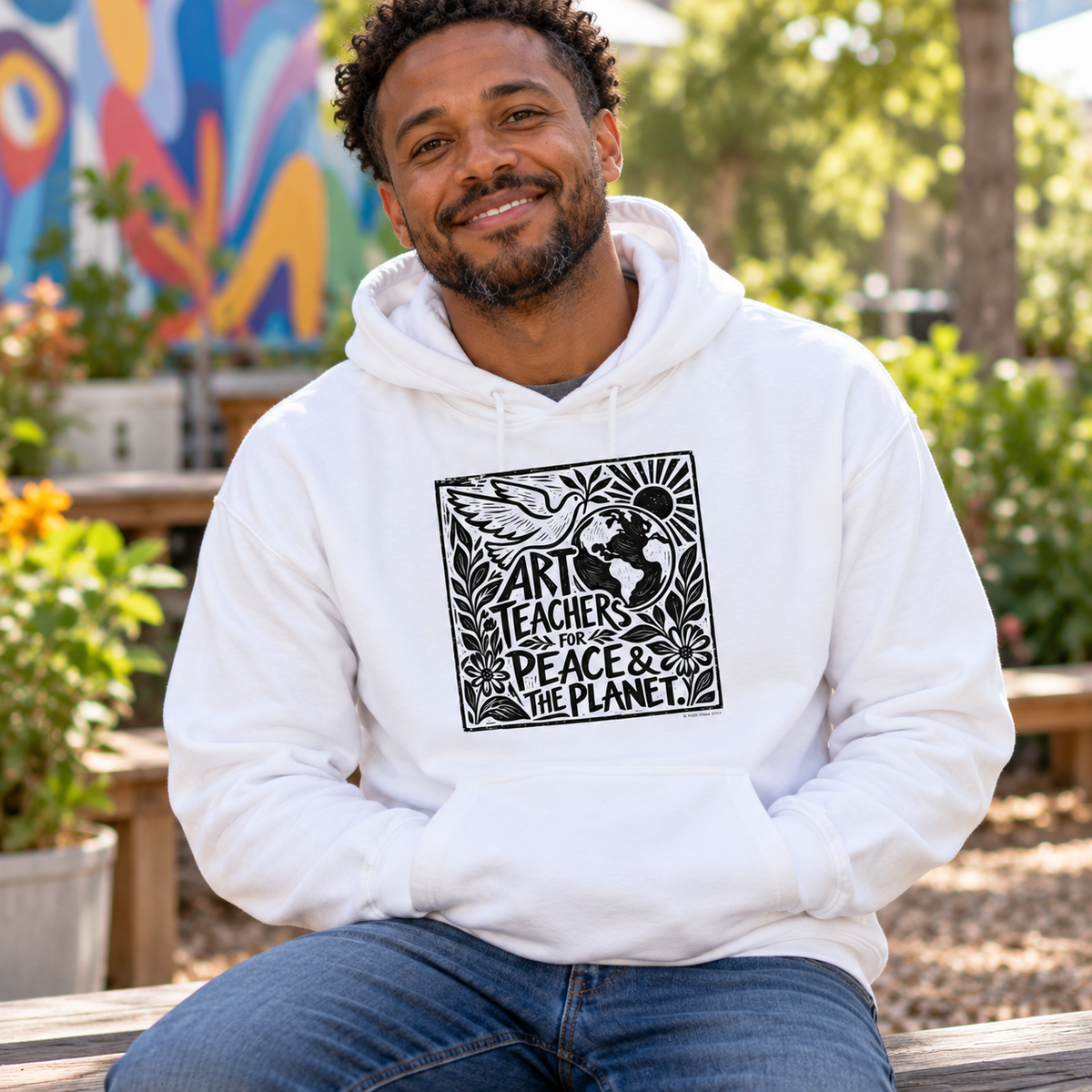 Art Teachers for Peace & the Planet Unisex Hoodie / Art Teacher Gift