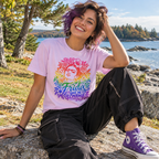 Oh Frida, Give Me Courage | Rainbow Adult Unisex Artist T-Shirt