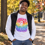 Frida Give Me Courage Long Sleeve Tee | Colorful Unisex Adult Art-Inspired Shirt