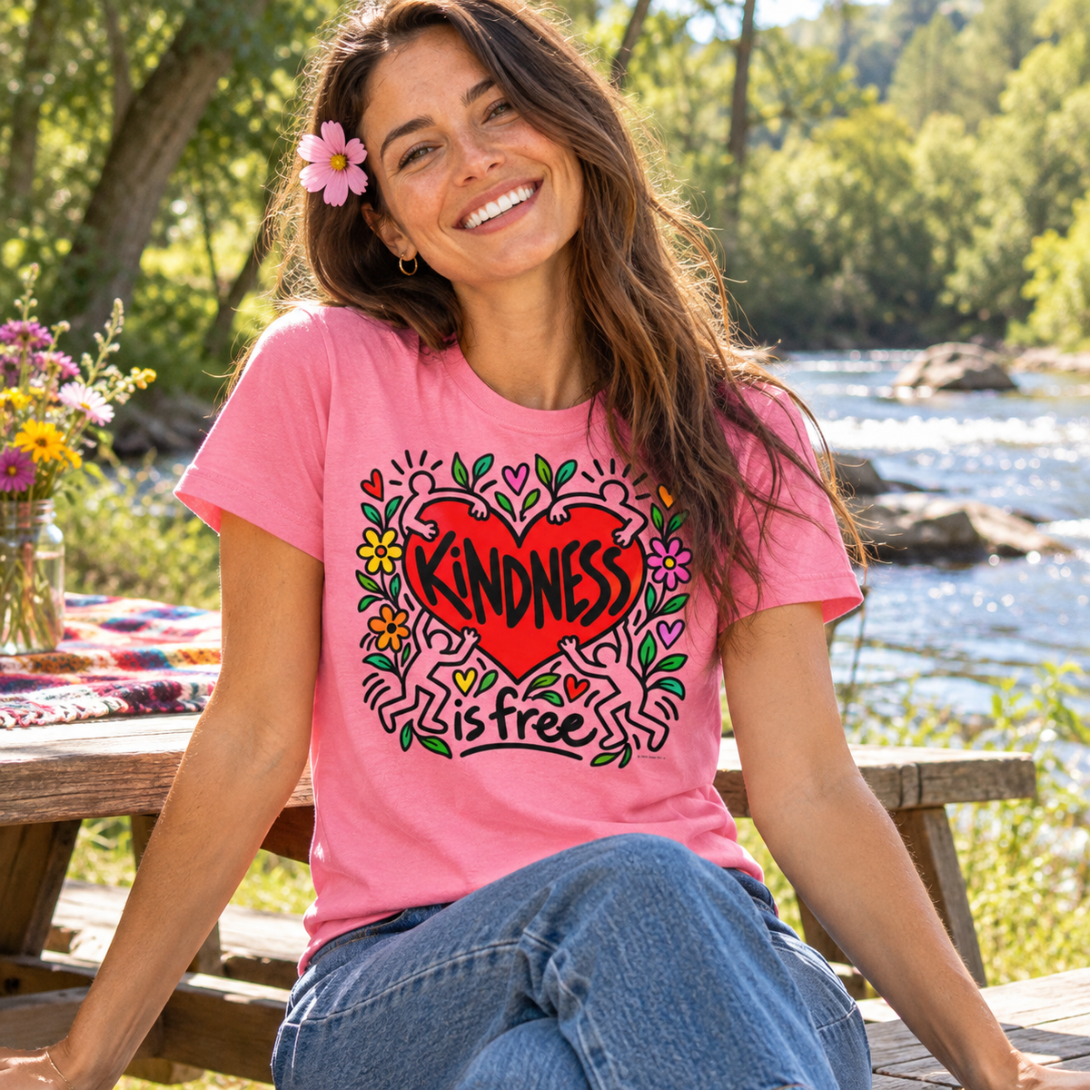 Kindness Is Free | Adult Heavyweight Unisex Oversized T-Shirt