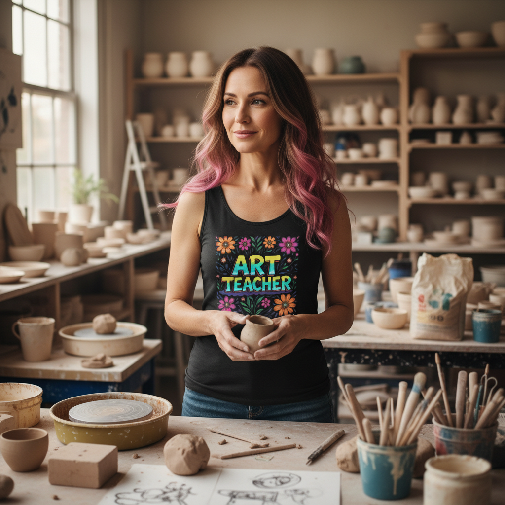 Art Teacher Tank Top - Ceramic Studio