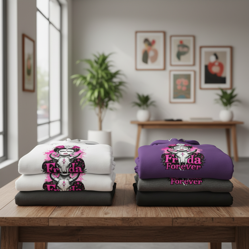 Frida Forever hoodies elegant retail display