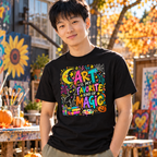 Art Is My Favorite Kind of Magic |  Colorful Halloween Adult Art T-Shirt for Artists & Art Teachers