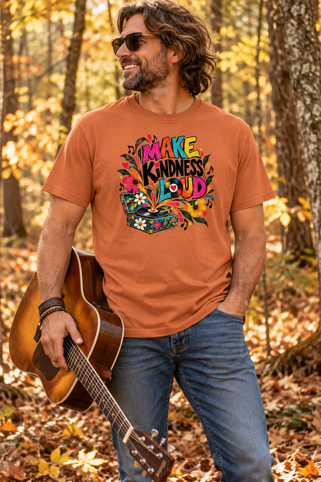 Make Kindness Loud T-Shirt | Colorful Music & Kindness Tee for Artists, Teachers & Music Lovers