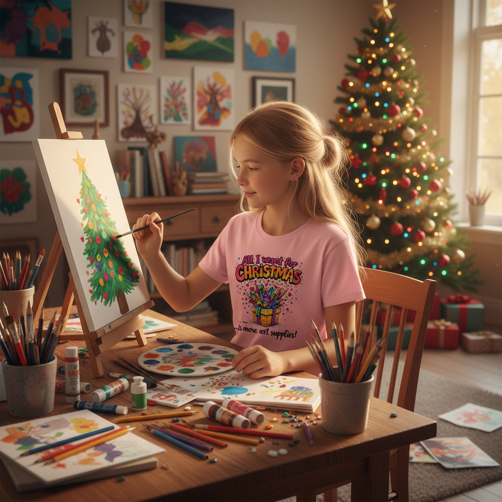 Youth Artist T-Shirt Lifestyle - Pink Variant